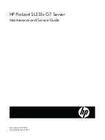 Preview for 1 page of HP ProLiant SL335s G7 Maintenance And Service Manual