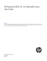 Preview for 1 page of HP ProLiant SL390s G7 2U User Manual