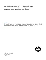 HP ProLiant SL4545 G7 Maintenance And Service Manual preview