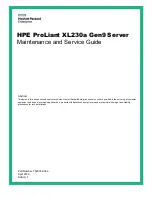 HP ProLiant XL230a Gen9 Maintenance And Service Manual preview