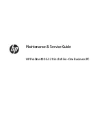 Preview for 1 page of HP ProOne 400 Maintenance And Service Manual