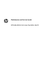 Preview for 1 page of HP ProOne 490 G3 Maintenance And Service Manual