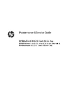 HP ProOne 600 G2 Maintenance & Service Manual preview