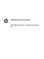 HP ProOne 600 G4 Maintenance & Service Manual preview