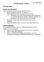 Предварительный просмотр 5 страницы HP Reverb G2 Quick Start Manual
