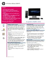 HP S5220F - Pavilion Slimline - Desktop PC Specifications предпросмотр