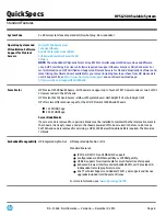 Preview for 8 page of HP SL2500 Specification