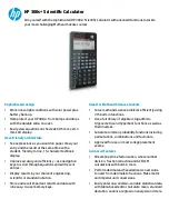 Предварительный просмотр 1 страницы HP SmartCalc 300s Specifications