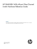 HP SN6000B Hardware Reference Manual preview