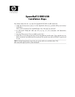 Preview for 1 page of HP SpaceBall 5000 USB Installation