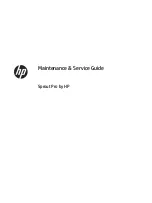 Preview for 1 page of HP Sprout Pro Maintenance & Service Manual