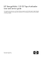 HP StorageWorks 1/8 User'S And Service Manual preview