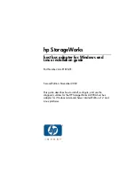 Предварительный просмотр 1 страницы HP StorageWorks A7298A Manual