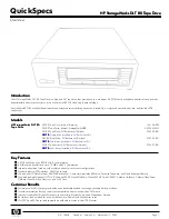 HP StorageWorks DLT 80 Quickspecs предпросмотр