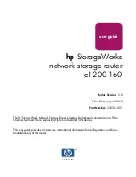 HP StorageWorks e1200-160 User Manual preview