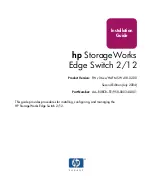 Preview for 1 page of HP StorageWorks Edge Switch 2/12 Installation Manual