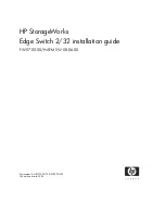 HP StorageWorks Edge Switch 2/32 Installation Manual предпросмотр