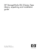 Preview for 1 page of HP StorageWorks ESL E Series Unpacking And Installation Manual