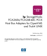 Предварительный просмотр 1 страницы HP StorageWorks FCA2684 Installation Manual