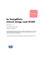 HP StorageWorks M2402 User Manual preview