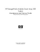 HP StorageWorks Modular Smart Array 500 System Maintenance And Service Manual preview