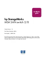 HP StorageWorks MSA 2/8 - SAN Switch Installation Manual предпросмотр