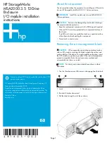 HP StorageWorks MSA2000 3.5 Installation Instructions preview