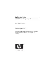 Preview for 1 page of HP StorageWorks MSL5000 series User Manual