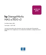 HP StorageWorks NAS e7000 v2 Quick Start Manual preview