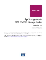 Preview for 1 page of HP StorageWorks SR2122-2 Release Notes