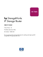 Preview for 1 page of HP StorageWorks SR2122 User Manual