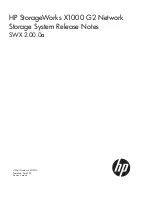 Предварительный просмотр 1 страницы HP StorageWorks X1000 G2 Release Notes