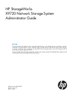 Предварительный просмотр 1 страницы HP StorageWorks X9720 Administrator'S Manual