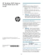 HP StoreEasy 3830 Quick Start Manual preview