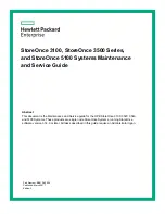 HP StoreOnce 3100 Maintenance And Service Manual предпросмотр