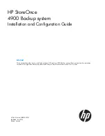 Preview for 1 page of HP StoreOnce 4900 Backup Installation And Configuration Manual