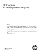 Предварительный просмотр 1 страницы HP StoreOnce User Manual