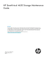 HP StoreVirtual 4630 Maintenance Manual предпросмотр