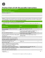 HP Stream 14 Product End-Of-Life Disassembly Instructions предпросмотр