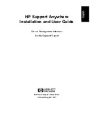 HP Support Anywhere Installation And User Manual preview