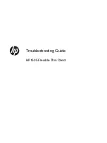 Preview for 1 page of HP t505 Troubleshooting Manual
