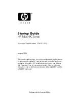 Preview for 1 page of HP Tablet PC Series Startup Manual