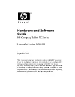 HP TC1100 - Compaq Tablet PC Hardware And Software Manual preview