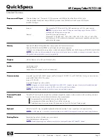 Preview for 3 page of HP TC1100 - Compaq Tablet PC Specifications