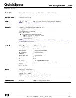 Preview for 4 page of HP TC1100 - Compaq Tablet PC Specifications