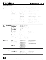 Preview for 9 page of HP TC1100 - Compaq Tablet PC Specifications