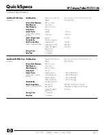 Preview for 11 page of HP TC1100 - Compaq Tablet PC Specifications