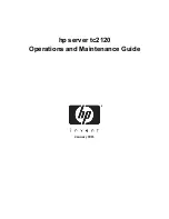 Preview for 1 page of HP Tc2120 - Server - 256 MB RAM Maintenance Manual