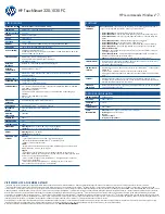 Preview for 2 page of HP TouchSmart 320-1030 Specifications