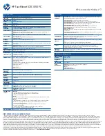 Preview for 2 page of HP TouchSmart 520-1050 Specifications